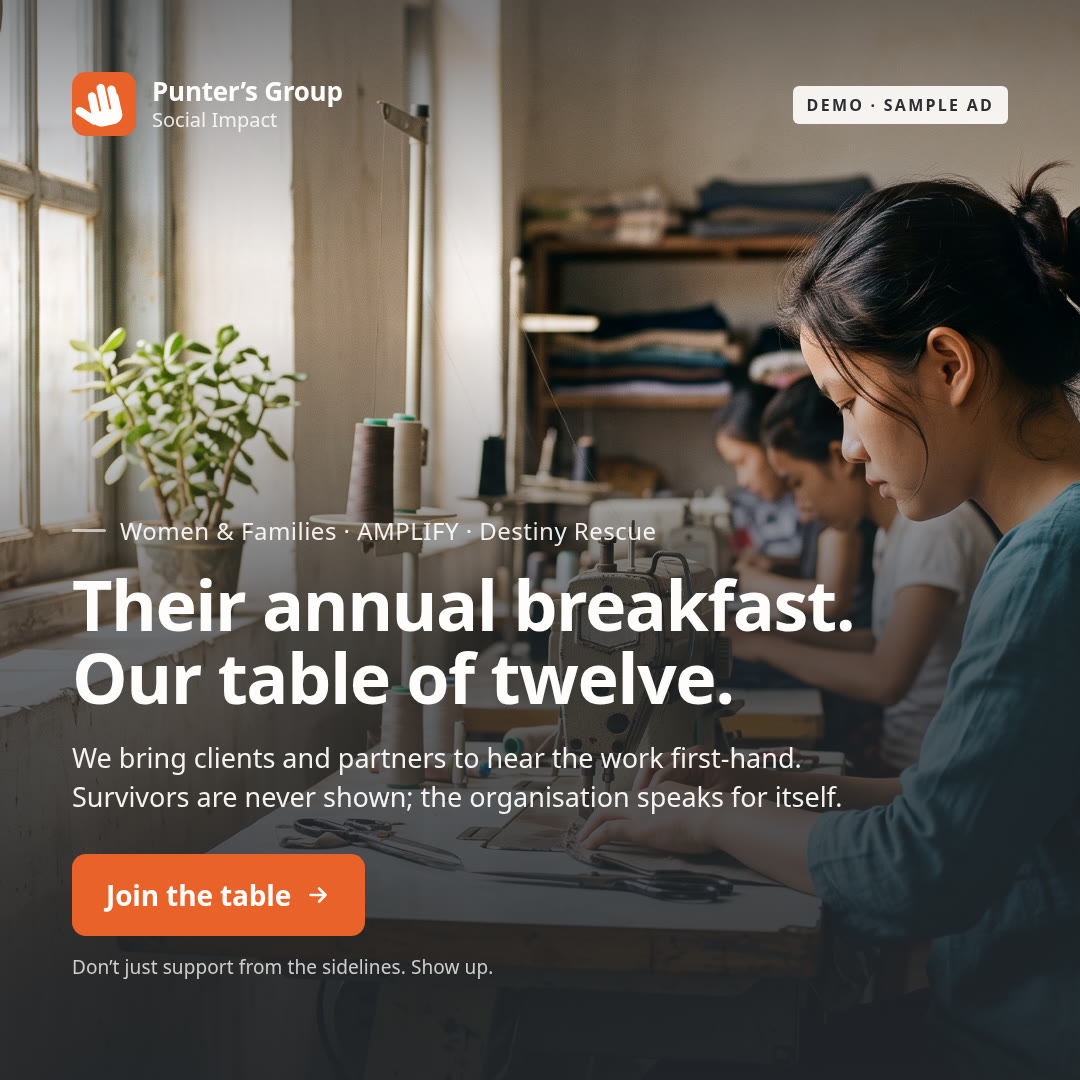 Their annual breakfast. Our table of twelve.