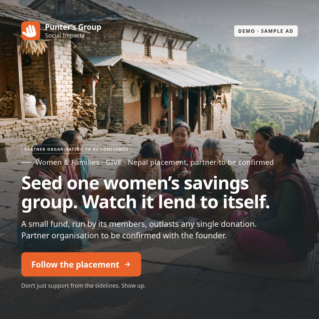 Seed one women’s savings group. Watch it lend to itself.